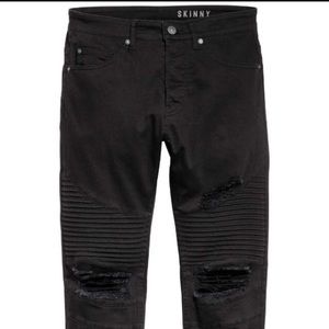 Black Skinny Ripped H&M Jeans